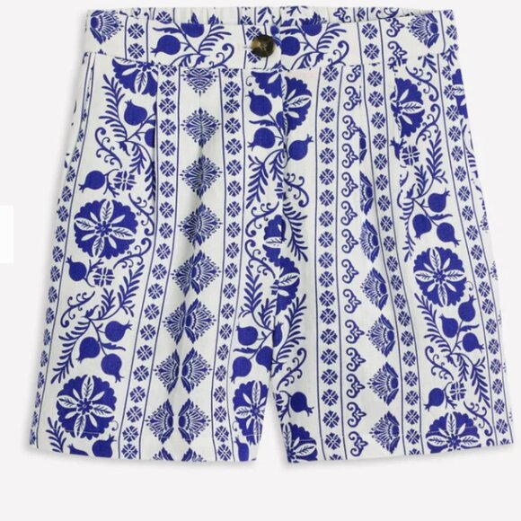 Boden Sienna Linen Shirt & Short -Ivory, Ornate Border, 10 - Picture 11 of 11